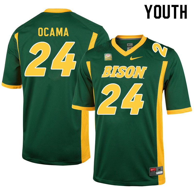 Youth #24 Jenaro Ocama North Dakota State Bison College Football Jerseys Sale-Green - Click Image to Close